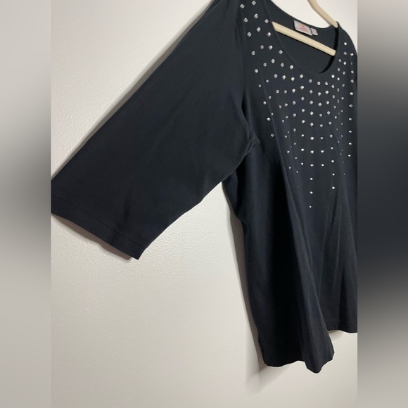 Quacker Factory Rhinestone Top - Picture 3 of 8